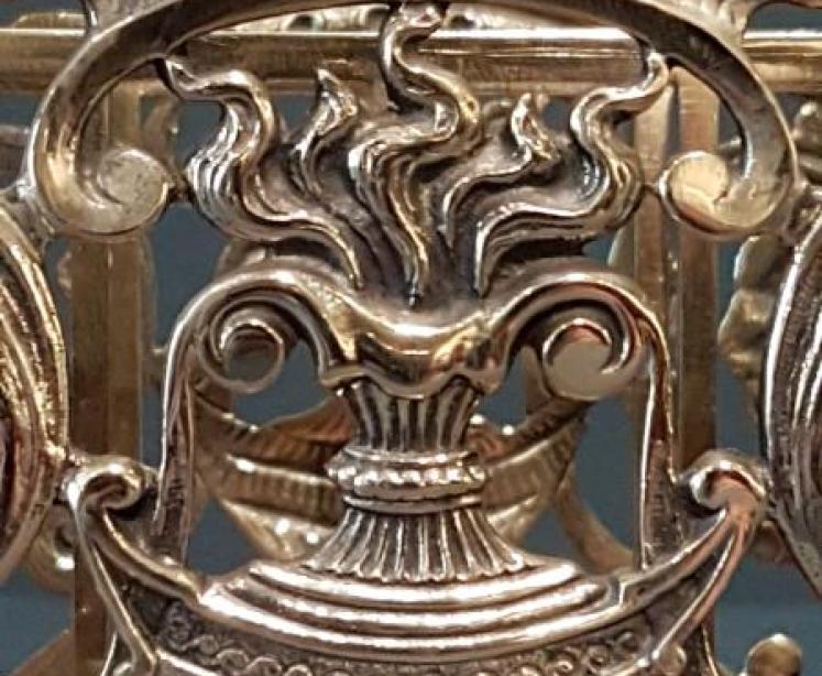 Victorian Brass and Oak Letter Rack - Image 3