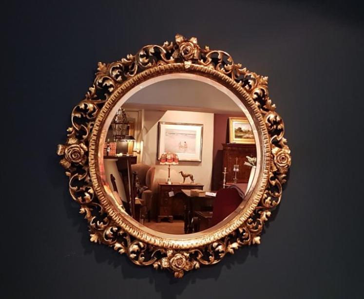 Superb Victorian Timber Gilt Florentine Mirror - Image 1