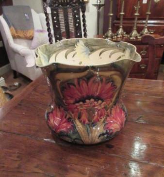 Impressive McIntrye Moorcroft Cornflower Jardiniere