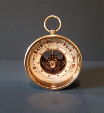 Edwardian Period Skeletonised Desk Top Marine Barometer