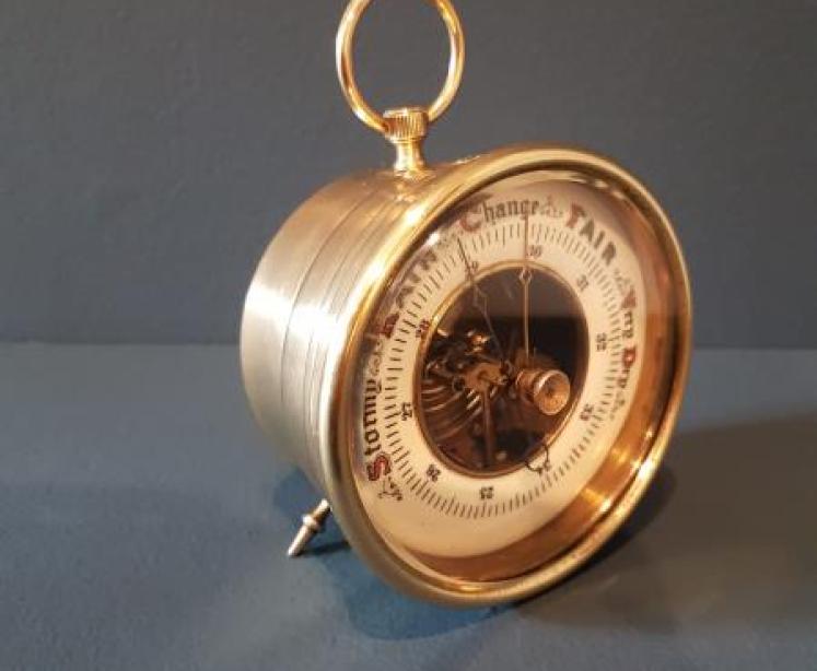 Edwardian Period Skeletonised Desk Top Marine Barometer - Image 2