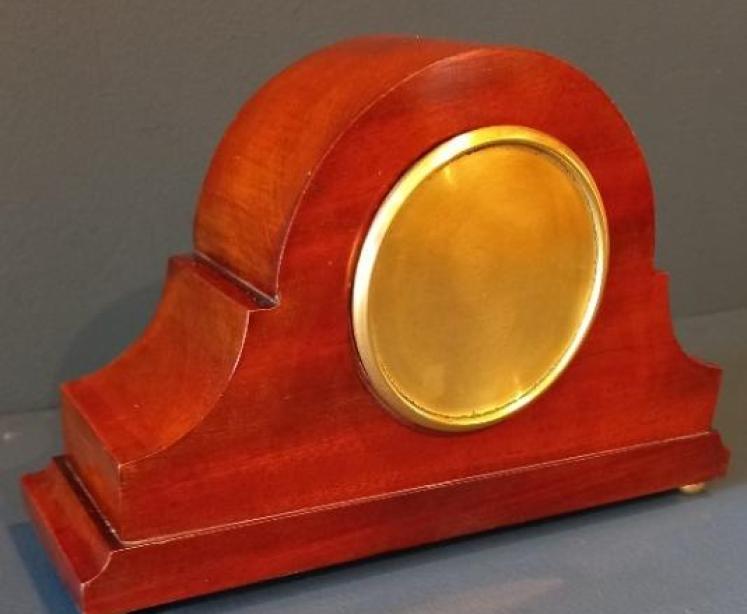 Edwardian Period Inlaid Arched Top Mantel Clock - Image 6