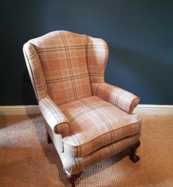 Edwardian wing back arm chair 