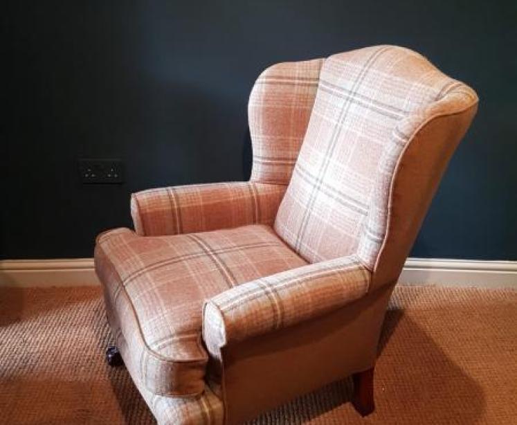 Edwardian wing back arm chair  - Image 2