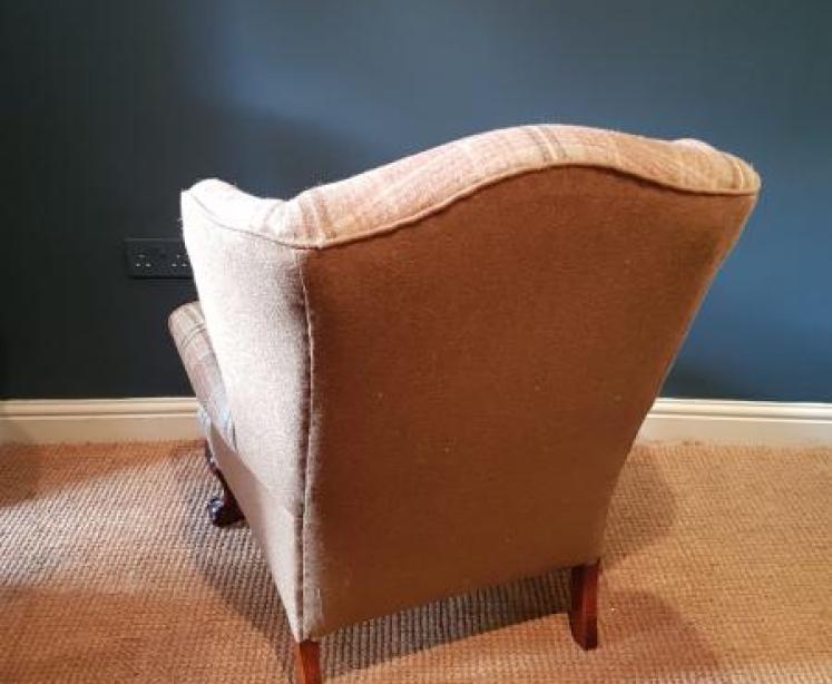 Edwardian wing back arm chair  - Image 3
