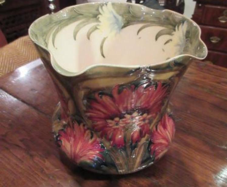 Impressive McIntrye Moorcroft Cornflower Jardiniere - Image 5