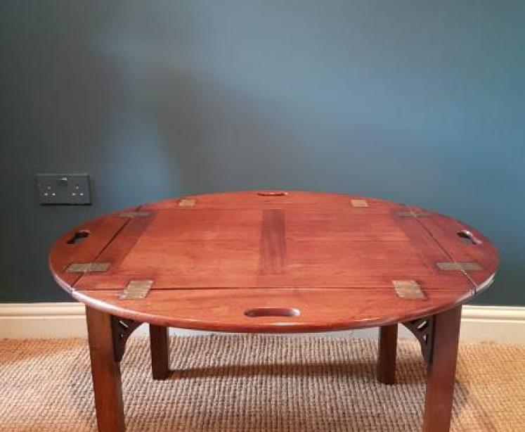 Victorian Mahogany Butlers Tray Coffee Table - Image 3