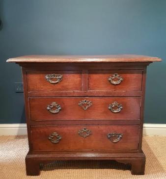 Small Proportioned George II Oak Chest of Drawers