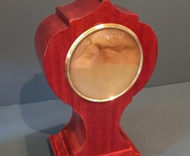 Edwardian Period Butterfly Inlaid Mantel Clock - Image 4