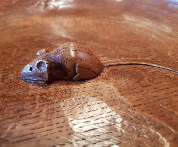 Large Thompsons of Kilburn Mouseman Bowl  - Image 3