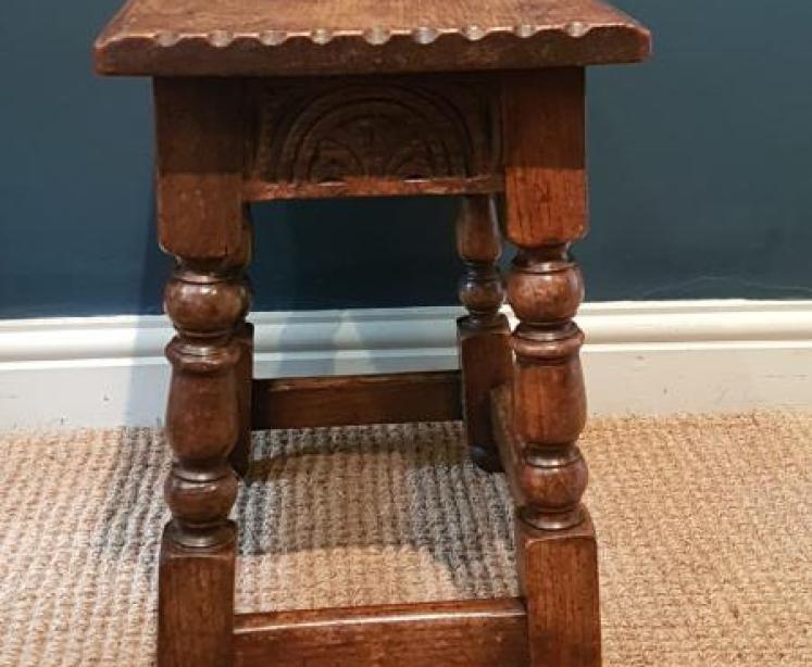 George I Style Oak Joint Stool  - Image 2