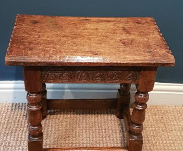 George I Style Oak Joint Stool  - Image 3