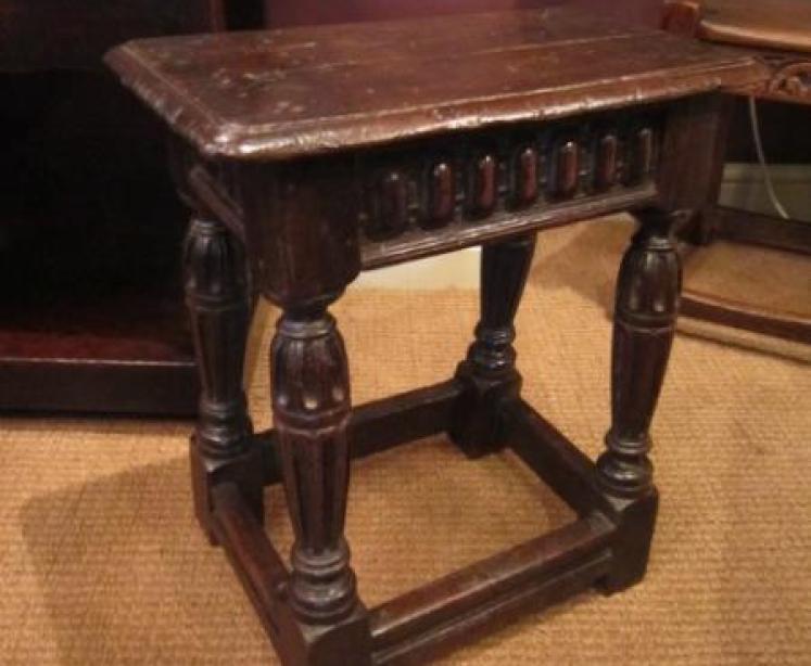 Superb Mid Georgian Period Oak Joint Stool - Image 1