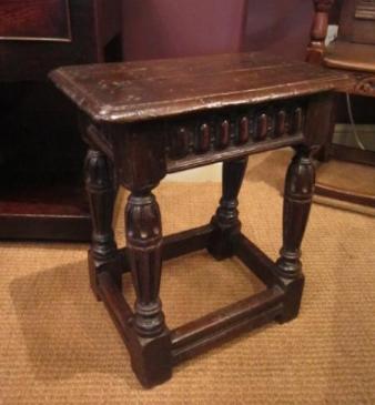 Superb Mid Georgian Period Oak Joint Stool