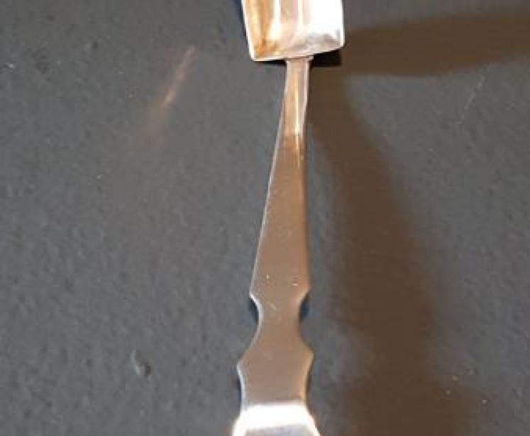 George III Silver Cheese Scoop - Image 5