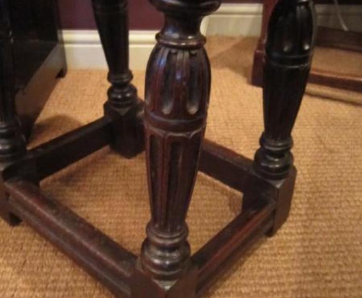 Superb Mid Georgian Period Oak Joint Stool - Image 3
