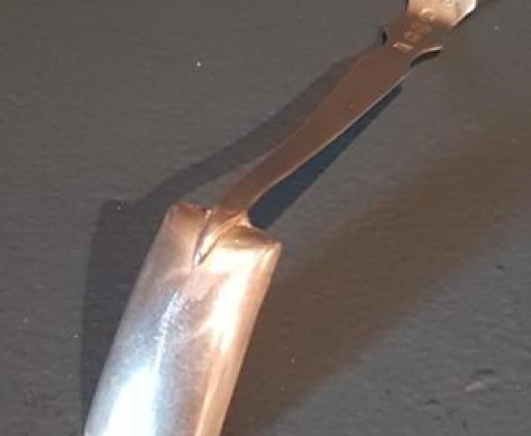 George III Silver Cheese Scoop - Image 6
