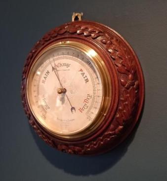 Mid Victorian Acorn Leaf Negretti & Zambra Barometer
