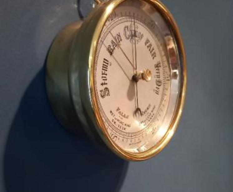 Victorian Silvered Dial Marine Barometer - Image 5