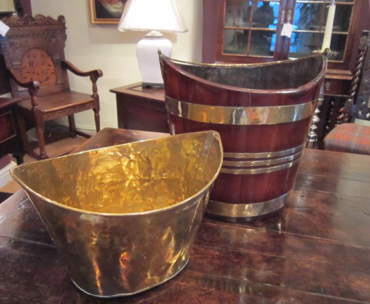 Superb George III Period Brass Bound Peat Bucket - Image 4