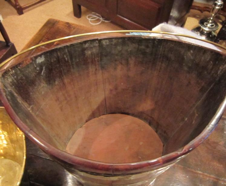 Superb George III Period Brass Bound Peat Bucket - Image 5
