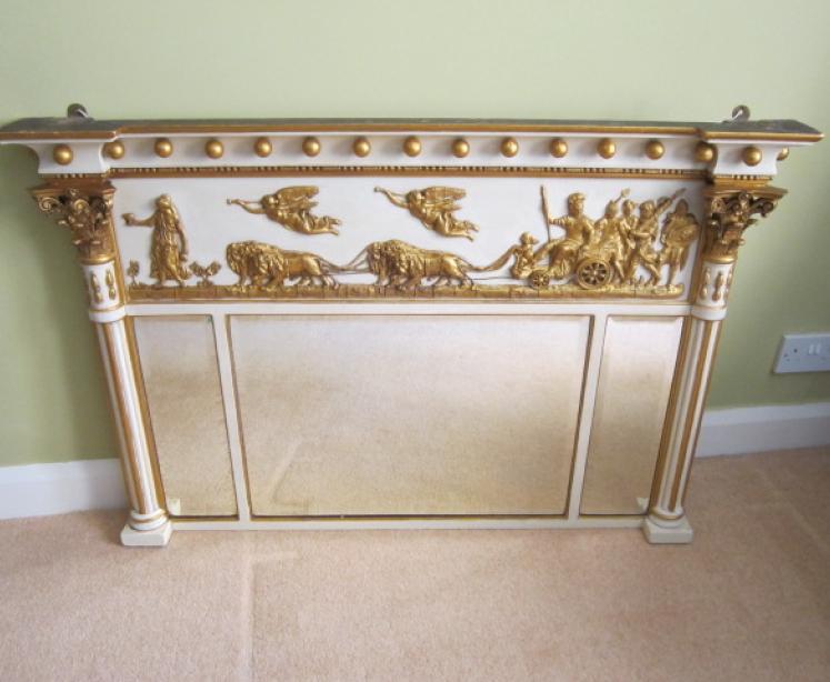 Fine George III Timber & Plaster Gilt Overmantle Mirror - Image 1