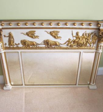 Fine George III Timber & Plaster Gilt Overmantle Mirror