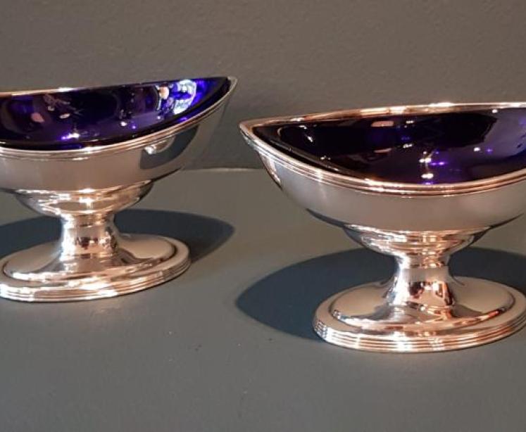 Pair of Fine Quality Georgian Salts by Anne & Peter Bateman - Image 1