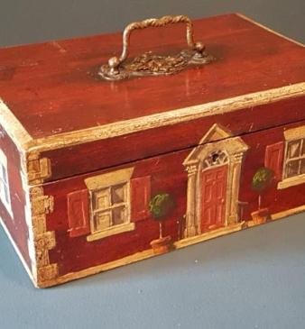 Victorian Painted Country House Deed Box