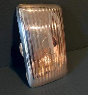 George V Silver Curved Cigar Case