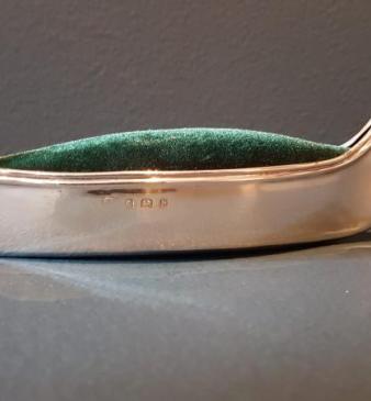 Edwardian Silver Canoe Pin Cushion