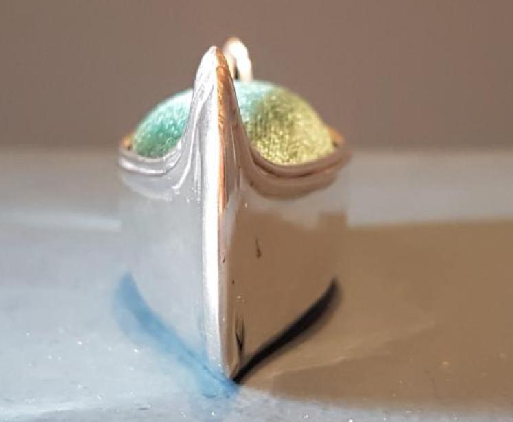 Edwardian Silver Canoe Pin Cushion - Image 4