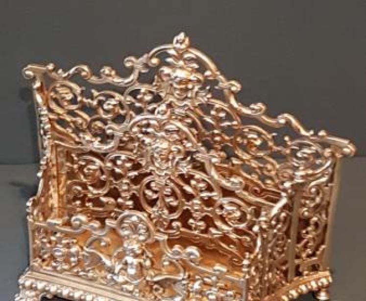 Superb Victorian Cast Brass Letter Rack - Image 5