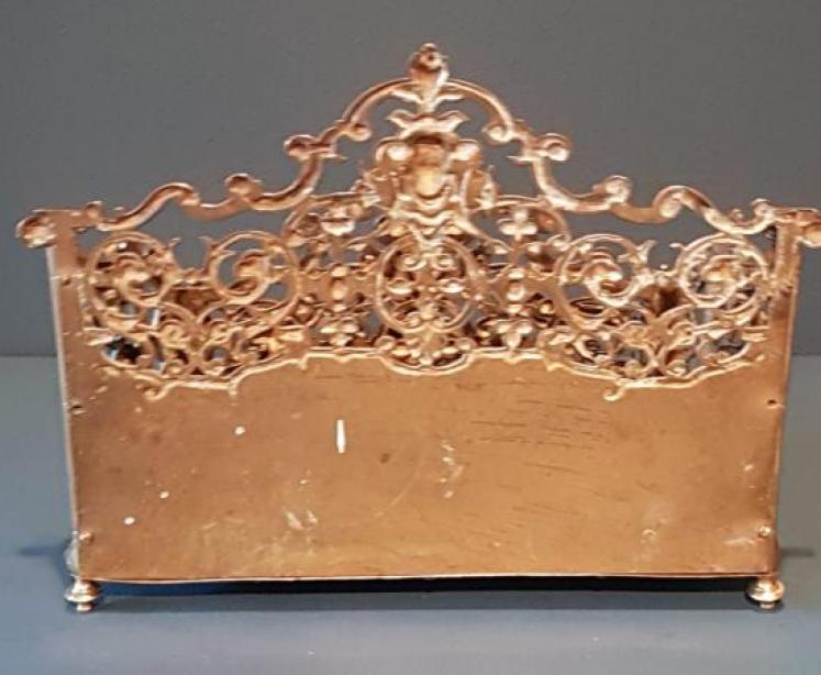 Superb Victorian Cast Brass Letter Rack - Image 6