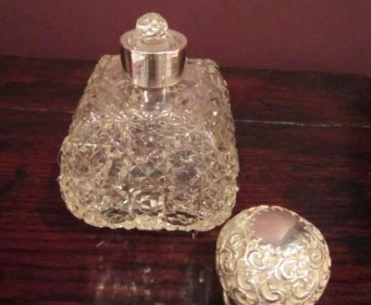 Top Quality Edwardian Period Silver Crystal Cut Scent - Image 3