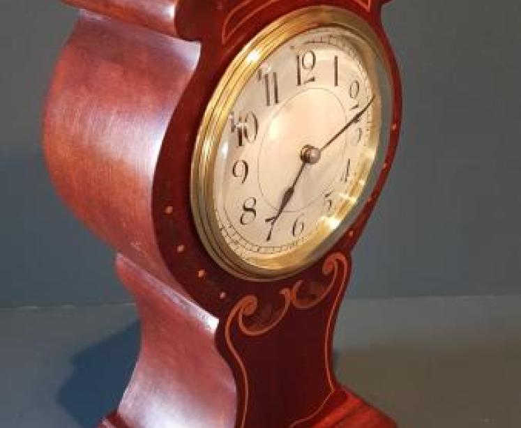 Fine Quality Edwardian Inlaid Mantel Clock  - Image 5