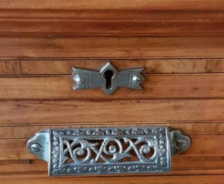 Victorian Inlaid Walnut File Cabinet  - Image 4