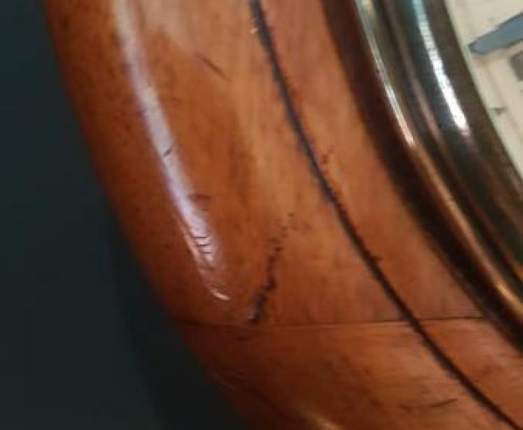 Small Victorian Walnut Cased Fusee Dial Clock - Image 4