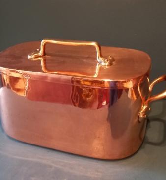 Large 19th Century Copper Twin Handled Pan