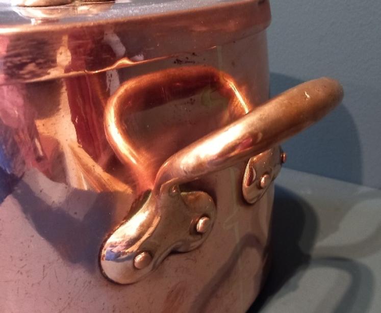 Large 19th Century Copper Twin Handled Pan - Image 3