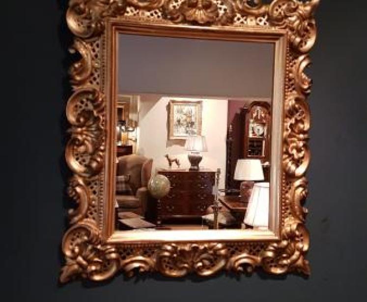 Victorian Timber Gilt Florentine Mirror - Image 5