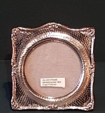 Edwardian Planished Silver Photo Frame