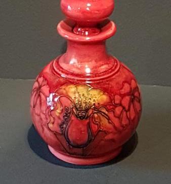 Moorcroft Orchid Flambe Scent Bottle
