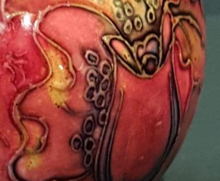 Moorcroft Orchid Flambe Scent Bottle - Image 2