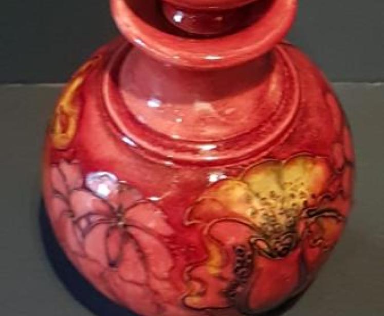Moorcroft Orchid Flambe Scent Bottle - Image 3