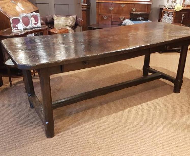 George III Oak Farmhouse Refectory Table - Image 1