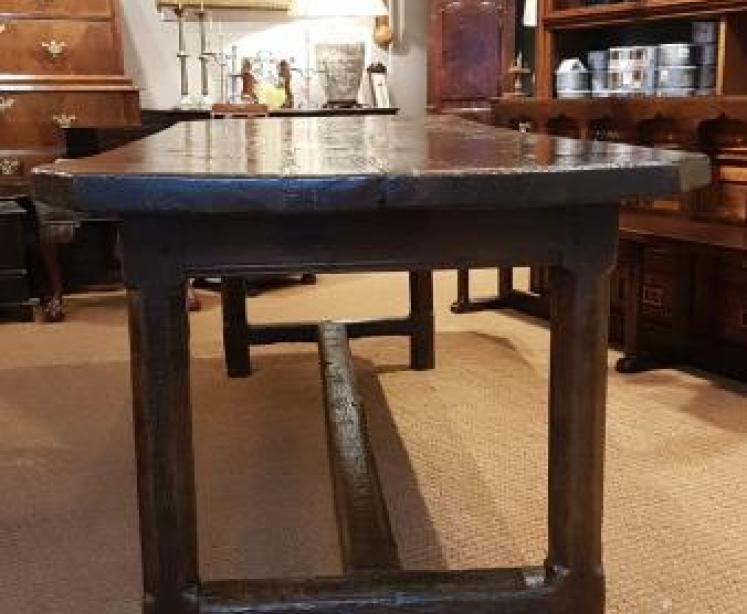 George III Oak Farmhouse Refectory Table - Image 5