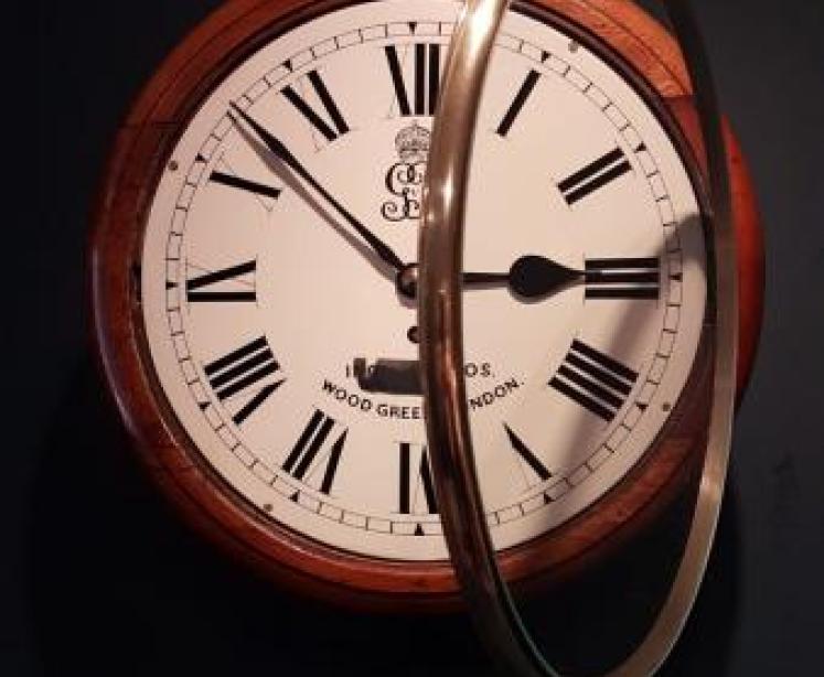 George V Single Fusee English Dial Clock - Image 3