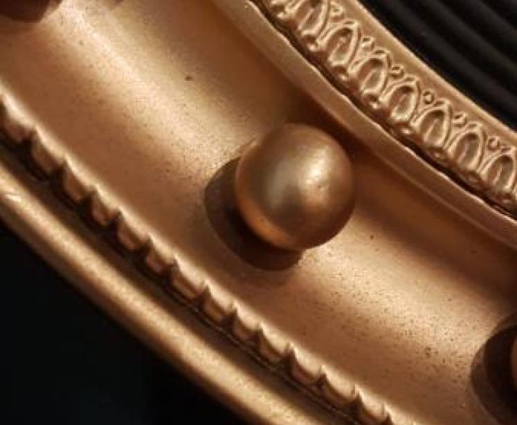 Edwardian Plaster Gilt Convex Mirror - Image 4