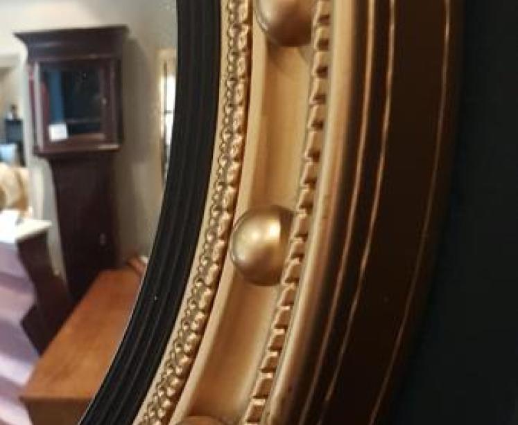Edwardian Plaster Gilt Convex Mirror - Image 5